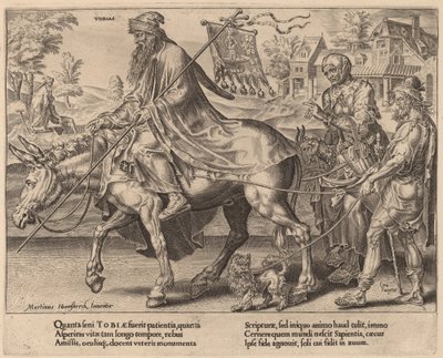 Tobiaksen voitto tekijältä Dirck Volckertz Coornhert after Maerten van Heemskerck