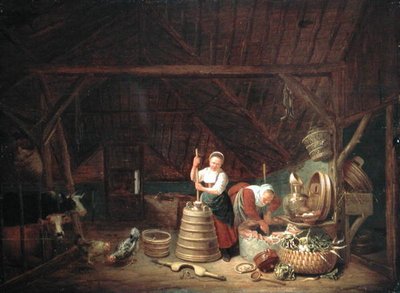Dutch Barn (öljy paneelissa) tekijältä Dirck Wyntrack
