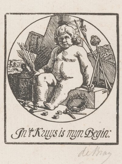 Kristus-lapsi kärsimyksen välineiden ympäröimänä tekijältä Dirck de Bray