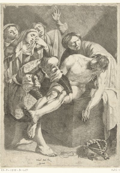 Kristuksen hautaus tekijältä Dirck van Baburen (attributed to)