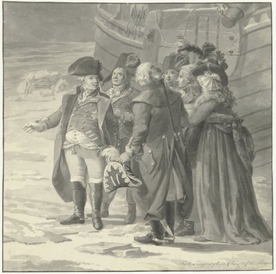 William V:n lähtö Englantiin 18. tammikuuta 1795 tekijältä Dirk Langendijk