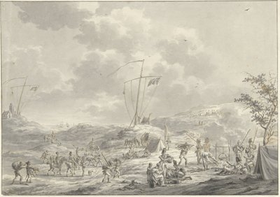 Venäjän armeijan leiri Callantsoogissa vuonna 1799 tekijältä Dirk Langendijk