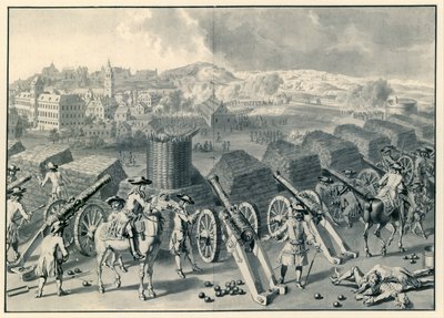 Näkymä Namuriin pohjoisesta vuoden 1695 piirityksen aikana tekijältä Dirk Maas (possibly)
