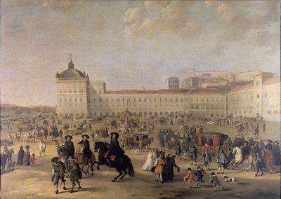 Lissabonin palatsiaukio Terreiro do Paço, 1650 tekijältä Dirk Stoop