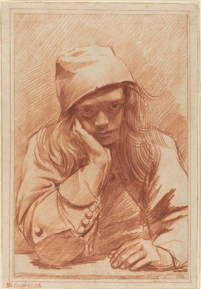 Omakuva, noin 1633-96 (punaliitu). tekijältä Dirk Theodor Helmbrecker