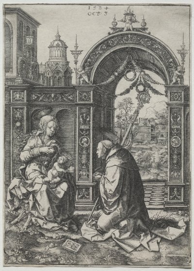 Pyhän Bernardin näky, 1524. tekijältä Dirk Vellert