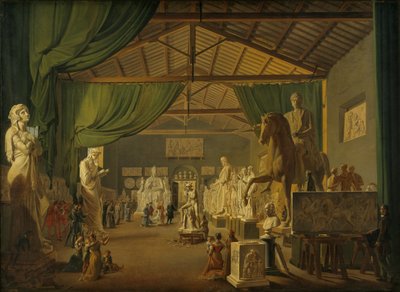 Paavi Leo XII vierailee Thorvaldsenin studioissa Piazza Barberinilla 18. lokakuuta tekijältä Ditlev Martens