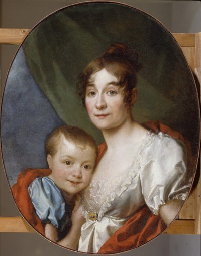 Muotokuva kreivitär Jekaterina Aleksandrovna Shakhovskajasta 1777-1846 tyttären kanssa, 1807 tekijältä Dmitri Grigorievich Levitsky