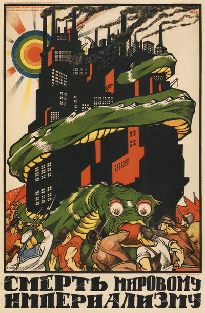 Maailman imperialismin kuolemalle -juliste, 1920 tekijältä Dmitriy Stakhievich Moor