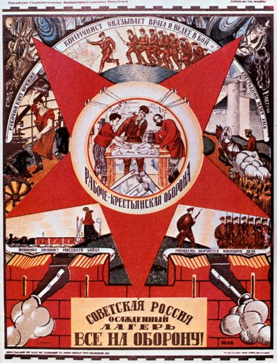 Venäjä on leiri piiritystilassa, 1919. tekijältä Dmitriy Stakhievich Moor