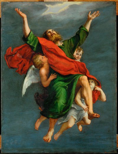 Pyhän Paavalin tempaus ... tekijältä Domenichino (1581-1641)