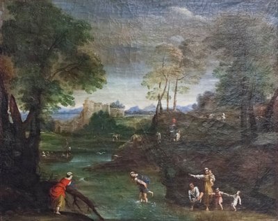 Maisema Fordin kanssa tekijältä Domenichino (1581-1641)