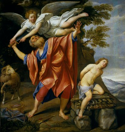 Espanjaksi:  Aabrahamin uhri. tekijältä Domenichino