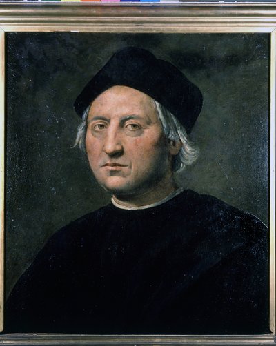 Kristoffer Kolumbuksen muotokuva - Ghirlandaion ansiota, Geenien merimuseo - Pegli tekijältä Domenico (attr.to) Ghirlandaio