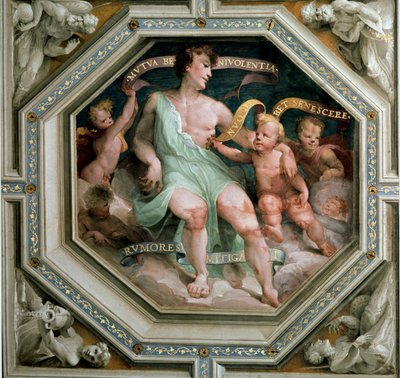 Keskinäinen hyväntahtoisuus tai yhteisymmärrys (Reciproque benevolence tai concord). Domenico Beccafumin (1486-1551) maalaus tekijältä Domenico Beccafumi
