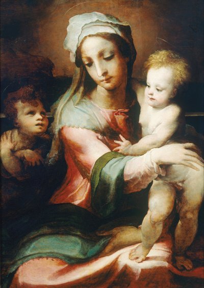 Madonna ja lapsi sekä Johannes Kastajan lapsi tekijältä Domenico Beccafumi