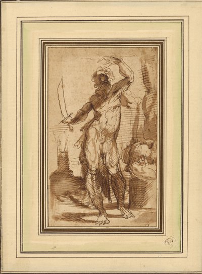 Luonnos Abrahamin hahmosta tekijältä Domenico Beccafumi