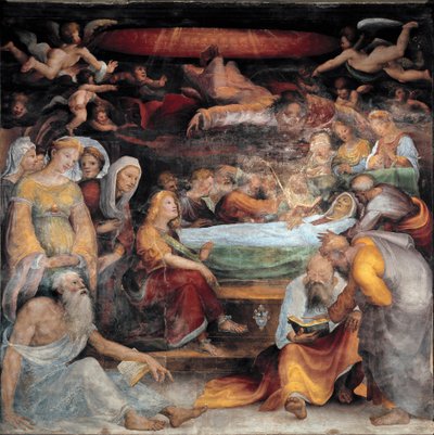 Neitsyen kuolema. Domenico Beccafumin (1486-1551) maalaus tekijältä Domenico Beccafumi