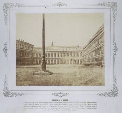 Piazza San Marco, noin 1855 tekijältä Domenico Bresolin