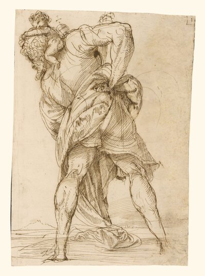 Saint Christopher tekijältä Domenico Campagnola