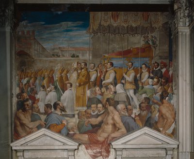 Pyhän Antoninuksen ruumiin kulkue, 1589 (freso) tekijältä Domenico Cresti