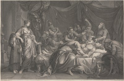 Andromache itki Hectorin kuolemaa tekijältä Domenico Cunego