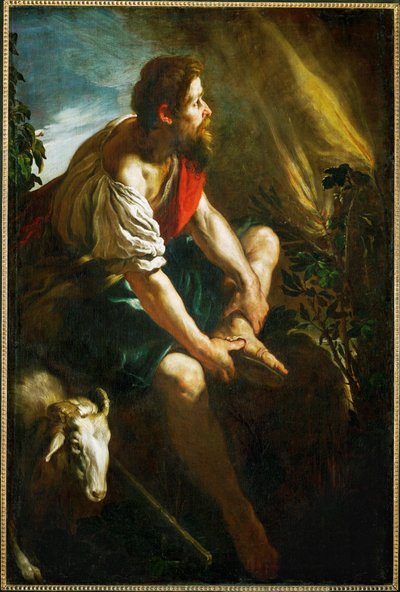 Mooses ja palava pensas (maalaus kankaalle) tekijältä Domenico Fetti