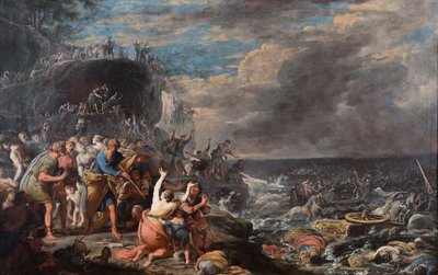 Israelilaisten ylitys Punaisellamerellä 1600-luvun puolivälissä. tekijältä Domenico Gargiulo