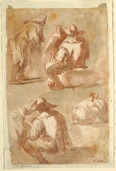 Figural Studies tekijältä Domenico Gargiulo, called Micco Spadaro