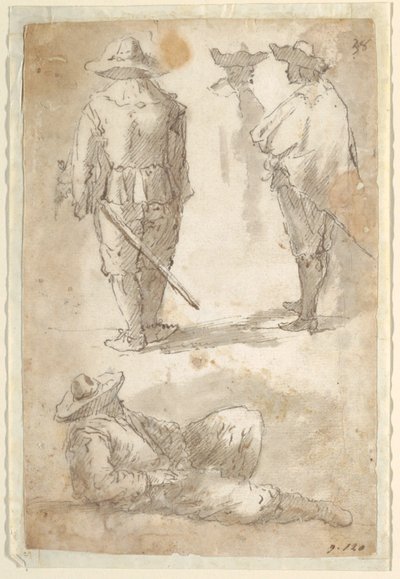 Figural Studies of Soldiers tekijältä Domenico Gargiulo, called Micco Spadaro