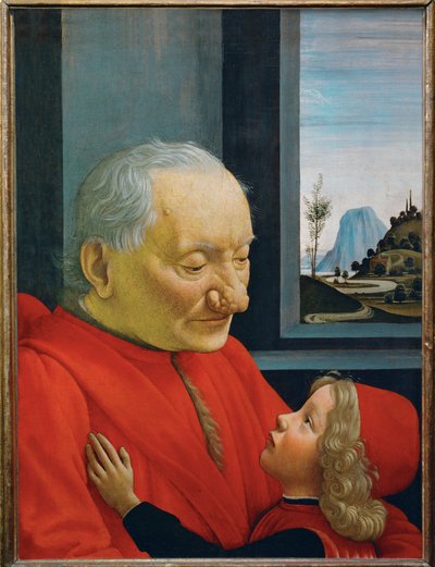 Muotokuva vanhasta miehestä ja nuoresta pojasta - ... tekijältä Domenico Ghirlandaio