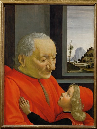 Muotokuva vanhasta miehestä ja nuoresta pojasta - ... tekijältä Domenico Ghirlandaio