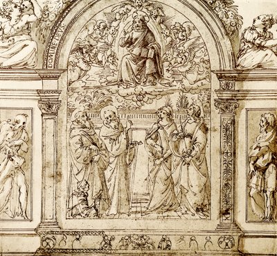 Siunaus Vapahtaja pilvissä tekijältä Domenico Ghirlandaio