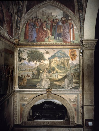 pyhän Franciscuksen hautajaiset tekijältä Domenico Ghirlandaio