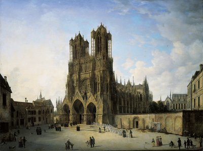Reimsin katedraalin lounaissiipi, 1826 tekijältä Domenico II Quaglio