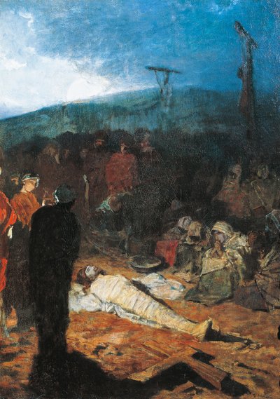 Kristuksen palsamointi tekijältä Domenico Morelli