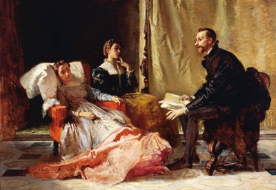 Torquato Tasso lukee Vapautettua Jerusalemia Eleonora d