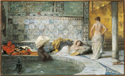 Turkkilainen sauna (öljy kankaalle) tekijältä Domenico Morelli