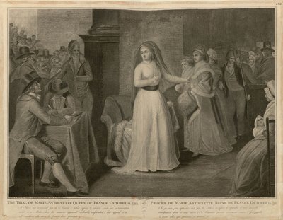 Ranskan kuningattaren Marie Antoinetten oikeudenkäynti 14. lokakuuta 1793. tekijältä Domenico Pellegrini
