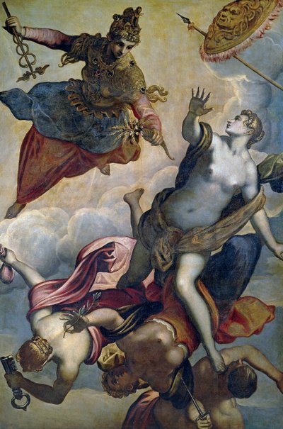 "" Allegorie de la prosperite "" (Vauraus) Peinture de Domenico Tintoretto dit le Tintoret (1560-1635) 1500-luvun loppu Dim 207x140 cm Prado Museum, Madrid tekijältä Domenico Robusti Tintoretto