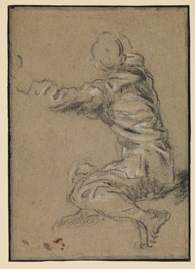 Mies istuva, 1500-luku tekijältä Domenico Robusti Tintoretto