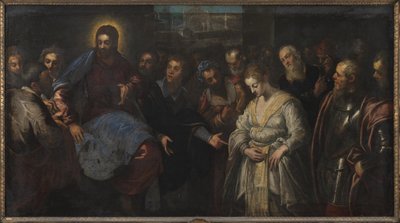 Kristus ja avionrikkoja tekijältä Domenico Tintoretto