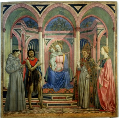 Magnoli-alttaritaulun Saint Lucia, noin 1447 tekijältä Domenico Veneziano