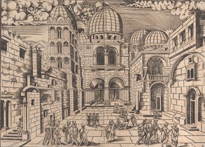 Pyhän haudan kirkko, Jerusalem, n. 1546. tekijältä Domenico dalle Greche