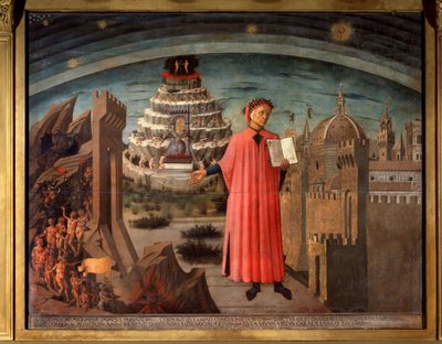 Dante Alighieri ja hänen komediansa. Vuokralaisen Danten muotokuva jumalallisessa pääkomediassa tekijältä Domenico di Michelino