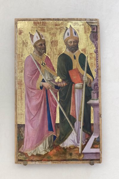 Pyhät Nikolai ja Just, osa alttaritaulua tekijältä Domenico di Michelino