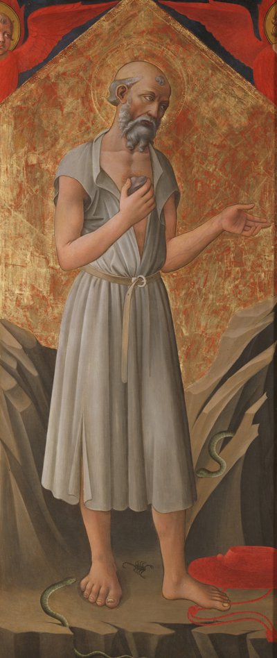 St. Jerome, katuvainen, n. 1460 (tempera paneelissa) tekijältä Domenico di Michelino