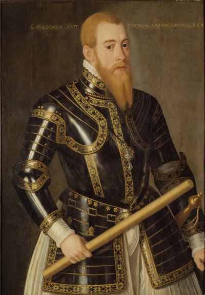 Eric XIV de Suede - Muotokuva Ruotsin kuninkaan Eerik XIV:stä (1533-1577), kirjoittanut Verwilt, Domenicus (toimii 1544-1566). Öljy puulle. Mitat: 98x69 cm. Tukholman kansallismuseo tekijältä Domenicus Verwilt