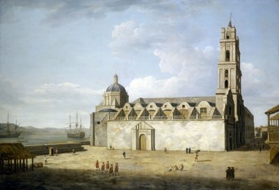 Havannan katedraali (Kuuba), elo- ja syyskuu 1762. Dominic Serresin (1722-1793) öljy kankaalle pian sen jälkeen, kun britit olivat valloittaneet kaupungin vuonna 1762. tekijältä Dominic Serres