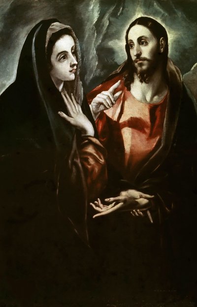 Kristus jättää äitinsä, n. 1600. tekijältä Dominico El Greco